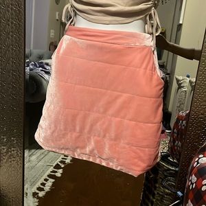 Shein pink velour large shirt , not a mini but fits cute